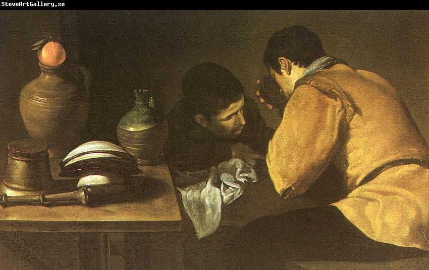 Diego Velazquez Two Men at a Table